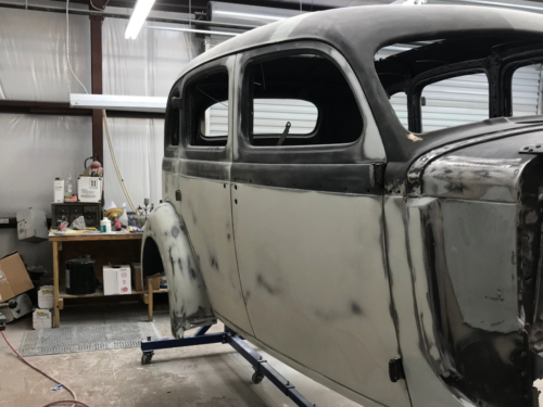 1935 Desoto in bodywork