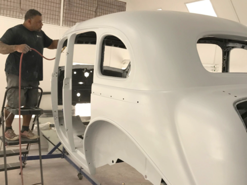 1935 Desoto in bodywork